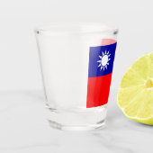 Flagge Taiwans Schnapsglas (Links)