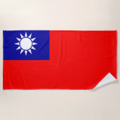 Flagge Taiwans Strandtuch (Vorderseite)