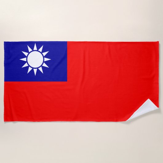 Flagge Taiwans Strandtuch (Vorderseite)