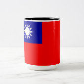 Flagge Taiwans Zweifarbige Tasse (Mittel)