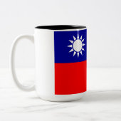 Flagge Taiwans Zweifarbige Tasse (Links)