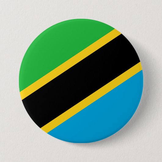 Flagge Tansanias Button (Vorderseite)