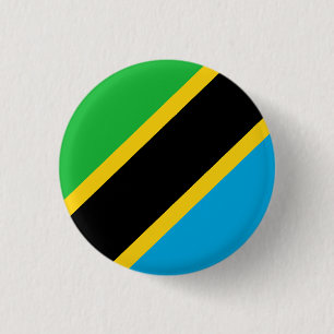 Flagge Tansanias Button