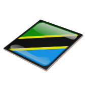 Flagge Tansanias Fliese (Seite)