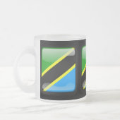 Flagge Tansanias Mattglastasse (Links)