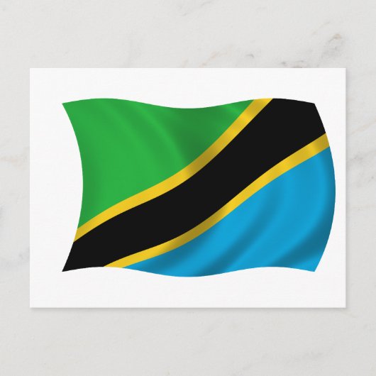 Flagge Tansanias Postkarte (Vorderseite)