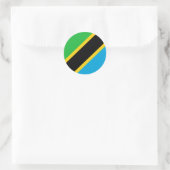 Flagge Tansanias Runder Aufkleber (Tasche)