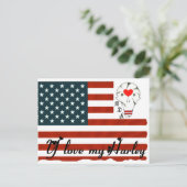 FLAGGE TDM LOVE MY HARLEY.png Postkarte (Stehend Vorderseite)