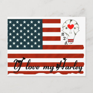 FLAGGE TDM LOVE MY HARLEY.png Postkarte