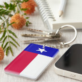 Flagge TexasacrylSchlüsselanhängers (einseitig) Schlüsselanhänger (Vorderseite rechts)