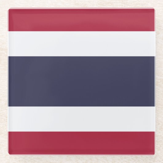 Flagge Thailand Glasuntersetzer (Vorderseite)
