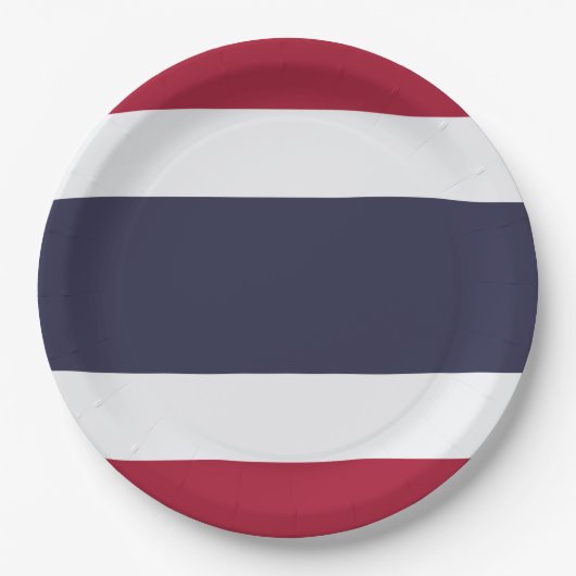 Flagge Thailand Pappteller (Vorderseite)