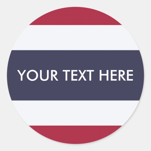 Flagge Thailand Runder Aufkleber (Vorderseite)