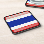 Flagge Thailands Getränkeuntersetzer (Linke Seite)