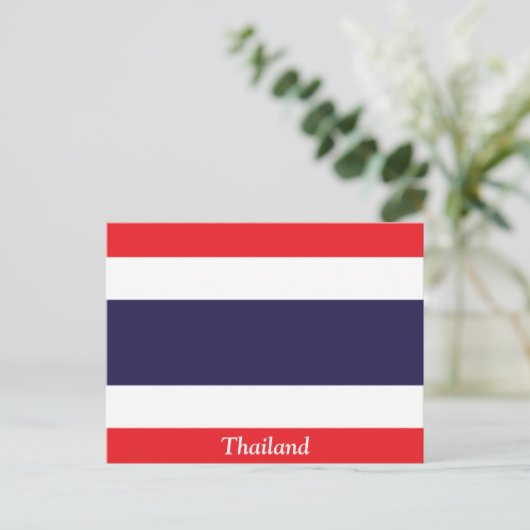 Flagge Thailands Postkarte (Stehend Vorderseite)