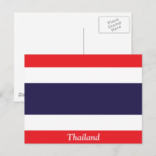 Flagge Thailands Postkarte (Vorne/Hinten)