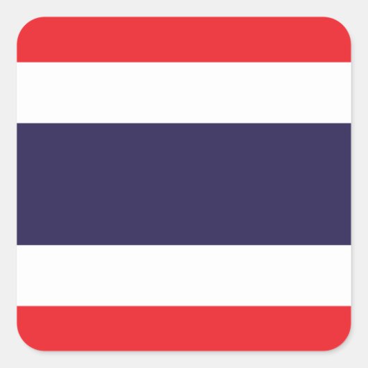Flagge Thailands Quadratischer Aufkleber (Vorderseite)