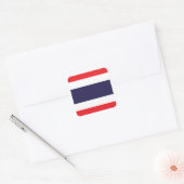 Flagge Thailands Quadratischer Aufkleber (Umschlag)