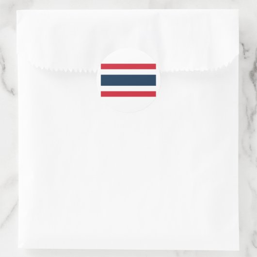 Flagge Thailands Runder Aufkleber (Tasche)
