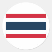 Flagge Thailands Runder Aufkleber (Vorderseite)