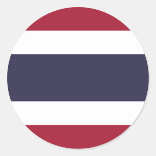 Flagge Thailands Runder Aufkleber