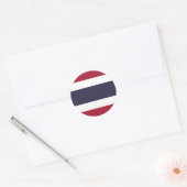 Flagge Thailands Runder Aufkleber (Umschlag)