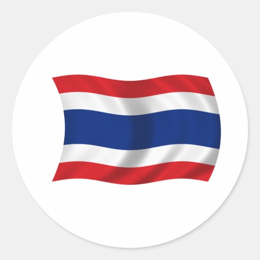 Flagge Thailands Runder Aufkleber (Vorderseite)