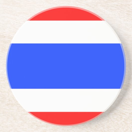 Flagge Thailands Sandstein Untersetzer (Vorne)