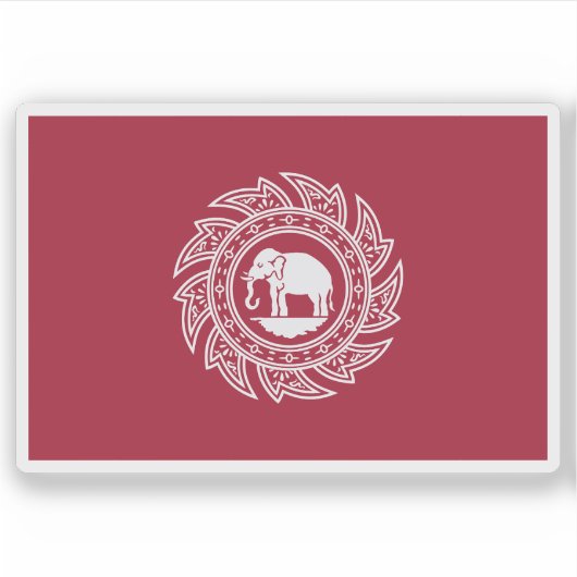Flagge Thailands (Siam, 1817-1855) Aufkleber (Vorderseite)