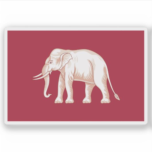 Flagge Thailands (Siam, 1843 - 1916) Aufkleber (Vorderseite)