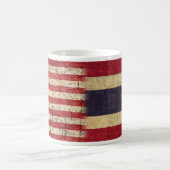 Flagge Thailands und Flagge der USA, thailändische Kaffeetasse (Mittel)