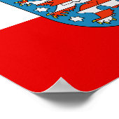Flagge Thüringen Poster (Ecke)