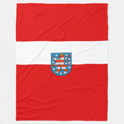 Flagge Thüringens Fleece Blanket (Vorderseite)