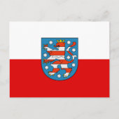 Flagge Thüringens Postkarte (Vorderseite)