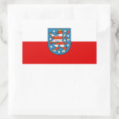 Flagge Thüringens Rechteckheber Rechteckiger Aufkleber (Tasche)