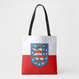 Flagge Thüringens Tote Tag Tasche