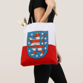 Flagge Thüringens Tote Tag Tasche (Von Nahem)