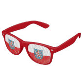 Flagge Thüringer Retro-Sonnenbrille Partybrille (Schrägansicht)