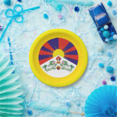 Flagge Tibet & Snow Lions - Der Himalaya Pappteller (Party)
