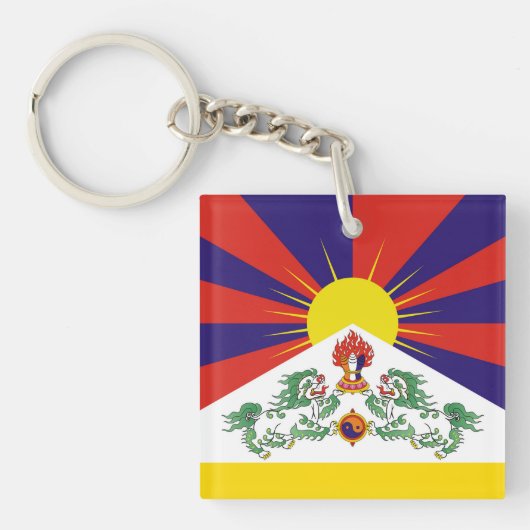 Flagge Tibet & Snow Lions - Der Himalaya Schlüsselanhänger (Vorderseite)