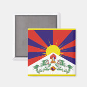 Flagge Tibets Magnet (Vorderseite/Rückseite)