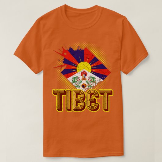 Flagge Tibets T-Shirt (Design vorne)