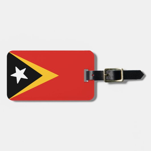 Flagge Timor-Lestes Gepäckanhänger (Vorderseite horizontal)