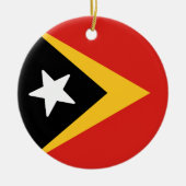 Flagge Timor-Lestes Keramik Ornament (Vorne)