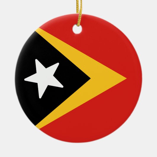 Flagge Timor-Lestes Keramik Ornament (Vorne)