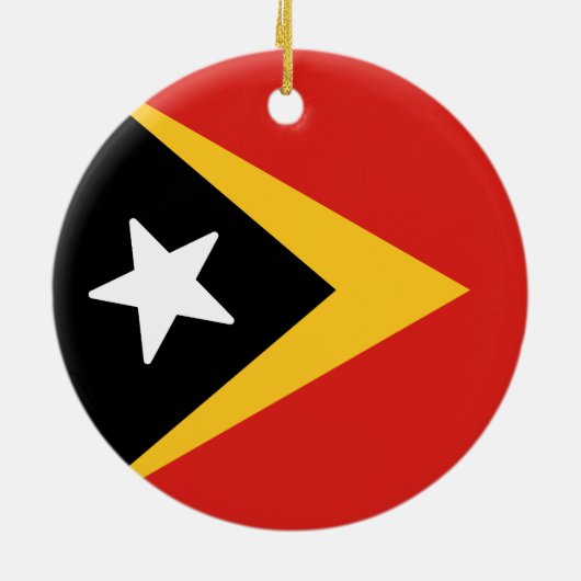 Flagge Timor-Lestes Keramik Ornament (Hinten)