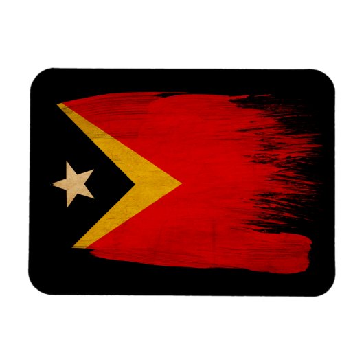 Flagge Timor-Lestes Magnet (Horizontal)