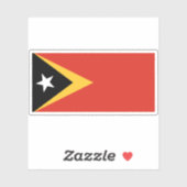 Flagge Timor-Lestes (Osttimor) Aufkleber (Blatt)