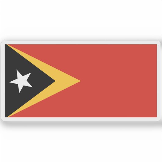 Flagge Timor-Lestes (Osttimor) Aufkleber (Vorderseite)