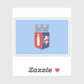 Flagge Tiranas, Albanien Aufkleber (Blatt)